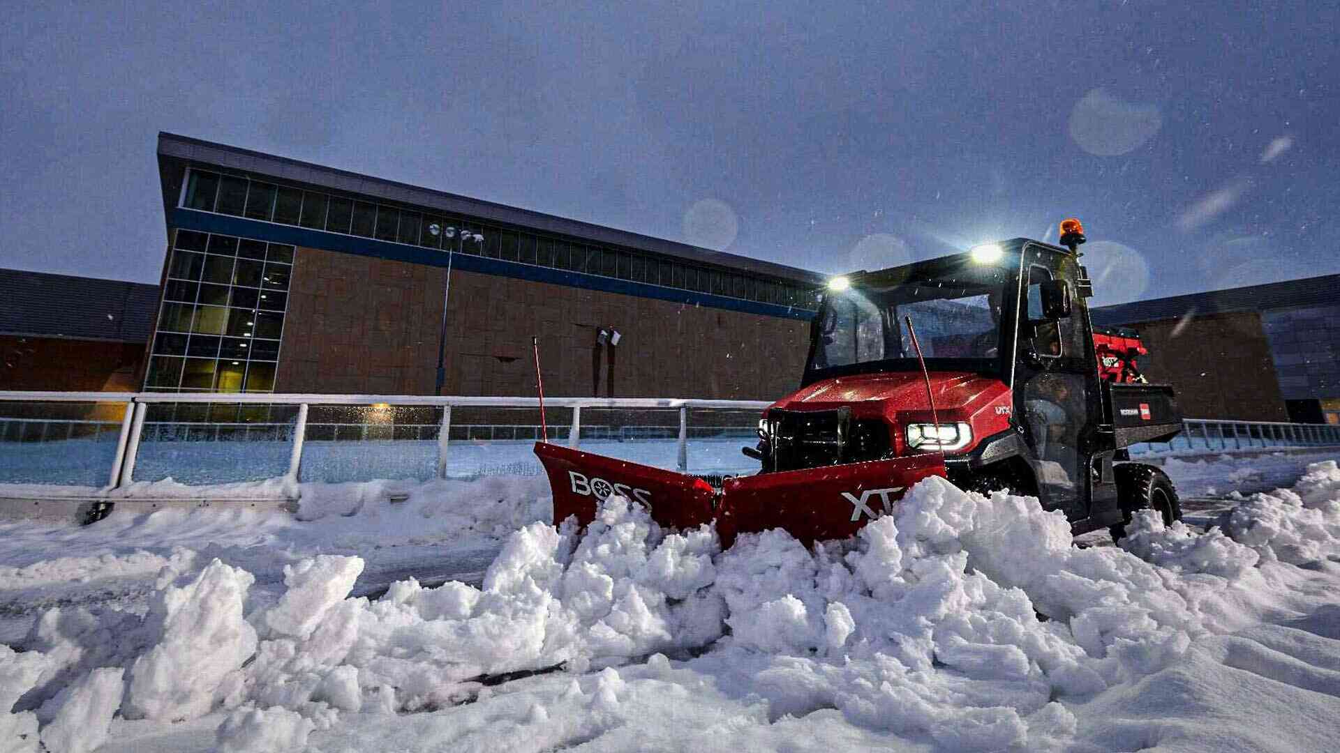 Plow in snow